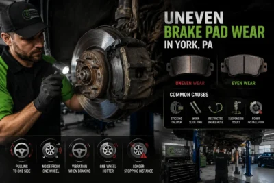 Uneven brake pad wear York PA