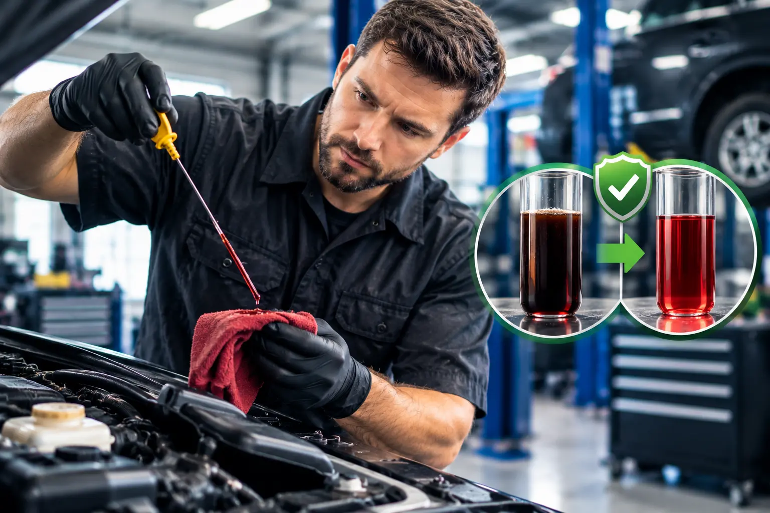 Automatic transmission fluid service for a high mileage vehicle, York, Pennsylvania