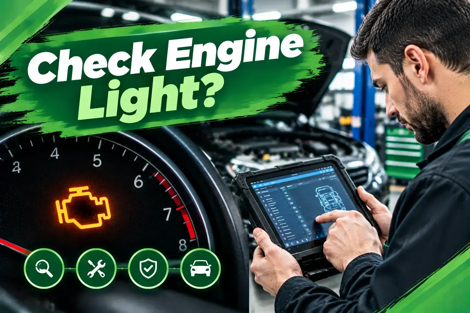 Mechanic diagnosing a check engine light issue in York PA (1)